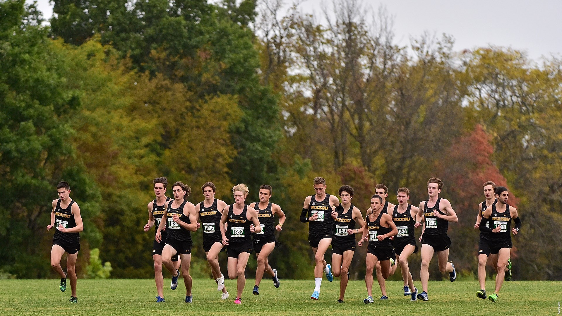 Mizzou Cross Country during the Gans Creek Classic Gans Creek Cross Country Course in Columbia, MO on October 3, 2020. (Photo by Jeff Curry)